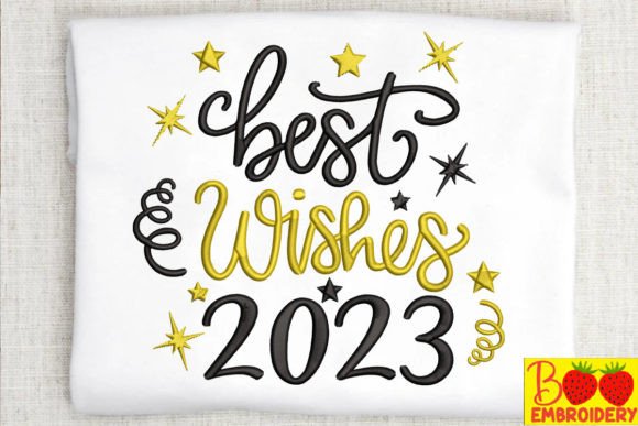 Best Wishes 2023 Embroidery Design