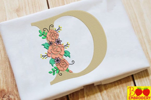 Letter D and Flower Embroidery Review