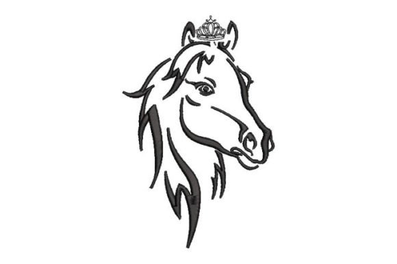 Queen Horse Embroidery Design